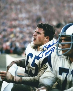 Autographed TOM MACK  HOF  Los Angeles Rams 8x10 Photo w/COA - Picture 1 of 1