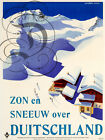 Plaque Alu Deco Repro Affiche Zon En Sneeuw Over Duitschland Ski Neige Chalets