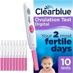 Clearblue Digitaler Ovulationstest - Fruchtbarkeitsteststäbchen - 10 Tests - Bild 1 von 6