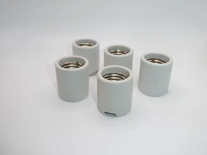 Leviton 406-70037 Incandescent Porcelain Lamp Holder Med Base Keyless "Lot Of 5" - Picture 1 of 4