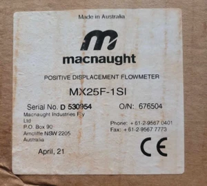 MX25F-1SI MACNAUGHT AL 1" Rp. Rd/Rd FLOWMETER NEW - Picture 1 of 8