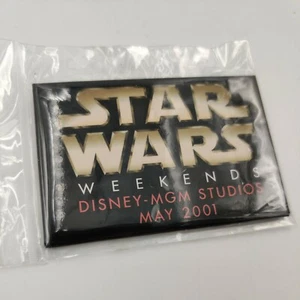 Retro STAR WARS WEEKENDS - DISNEY MGM STUDIOS MAY 2001 PROMO 3" LAPEL PIN - Picture 1 of 4