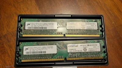 Crucial PC2-5300 (DDR2-667) 1 GB UDIMM 667 MHz PC2-5300 DDR2 RAM Memory (CT12864 - Image 1 of 3