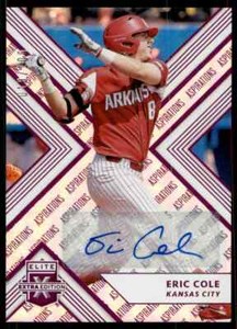 2018 ERIC COLE PANINI ELITE EXTRA EDITION ASPIRATIONS PURPLE AUTOGRAPH 18/100