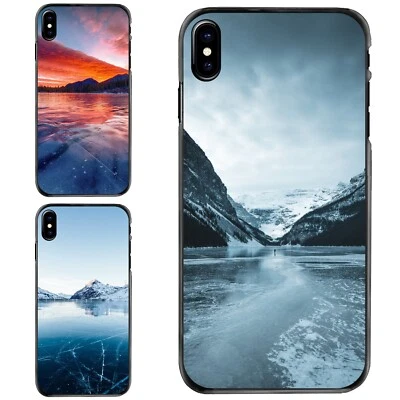 Hard Black Cover Lake Snowtops Frozen For Apple iPhone 12 13 14 15 16 Pro - Изображение 1 из 4