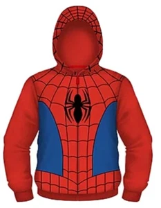 Marvel Spider-Man Pull Over With Hood size 7 New - Picture 1 of 3