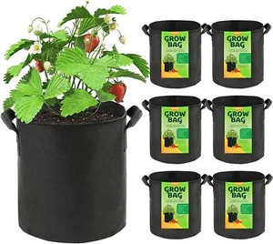 Plant Grow Bags Thickened Non-woven Aeration Fabric Pots Durable Container - Picture 1 of 8