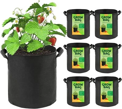 Plant Grow Bags Thickened Non-woven Aeration Fabric Pots Durable Container - Image 1 of 4