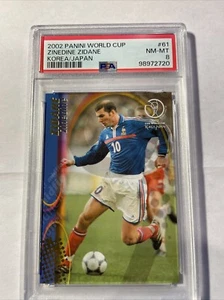 2002 Panini World Cup Zinedine Zidane Korea/Japan #61 PSA 8 - Picture 1 of 2
