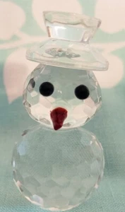 Weihnachten facettierte Kristall Schneemann Figur - Bild 1 von 7