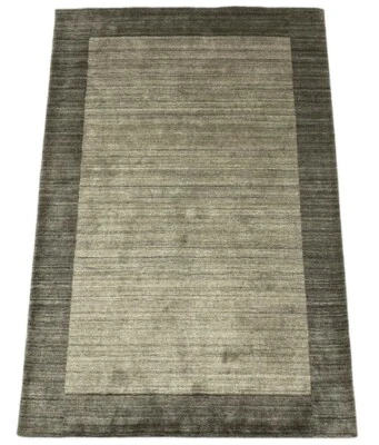 Gabbeh Teppich Wolle Grau lori Handgewebt 120x180 cm Viskose Debbich S9 - Bild 1 von 4