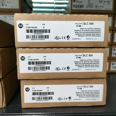 New Factory Sealed Allen-Bradley 1746-NO4V SLC 500 Analog Output Module 1746NO4V - Image 1 of 4