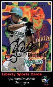 1995 Fleer Greg Colbrunn #330 Authentic Autographed Card Florida Marlins