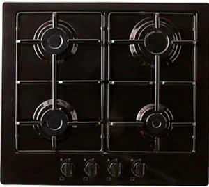 Cooke & Lewis GASUIT4BL 58cm Gas Hob - Black - Picture 1 of 6