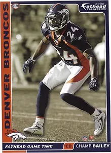 CHAMP BAILEY DENVER BRONCOS FATHEAD TRADEABLES UGA BULLDOGS STICKER 2008 G120 - Picture 1 of 12