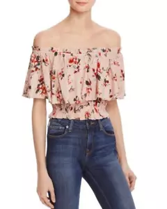 Top sin hombros para mujer talla L en crema $48 A1609 - Imagen 1 de 6