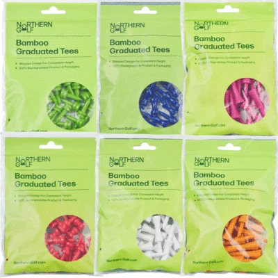 NORTHERN GOLF BAMBUS GOLF CASTLE TEES / UMWELTFREUNDLICH / STOßSTANGENPACKUNGEN / MEHRFACH KAUFEN