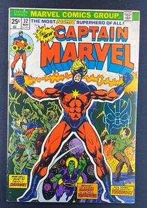 Cubierta y arte de Capitana Marvel (1968) #32 en muy buen estado+ (4,5) origen de Drax Jim Starlin - Imagen 1 de 2