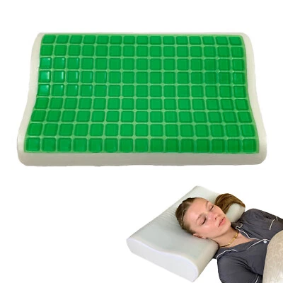 Memory Foam Contour Pillow with Cooling Gel Insert - Orthopedic Pillow - Image 1 of 4