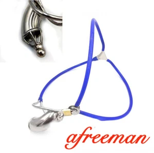 Dispositivo gabbia acciaio inox regolabile stealth cintura di castità maschile sonda uretrale - Foto 1 di 8