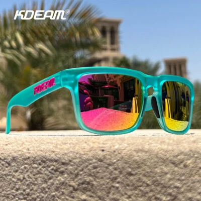 Gafas de sol polarizadas cuadradas KDEAM para hombre mujer deportes conducción UV400 gafas de sombra Foto 1 de 4