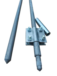Tiefenerder Erder Erdung feuerverzinkt Ø16 1500mm 1,5m SET Längenauswahl - Bild 1 von 17