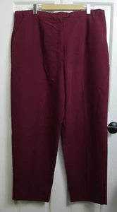 Pantalones de vestir para mujer Blair Maroon, tallas 20-22W 40x29,5 cónico expandible 17-28091 - Imagen 1 de 6