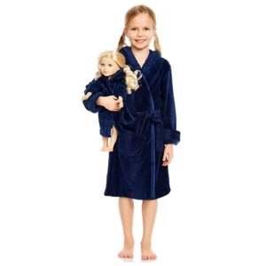Leveret Girls Fleece Hooded Robe Solid Color Sz 14 Youth - Picture 1 of 1
