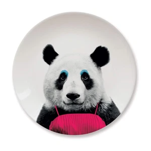 Mostaza Novedad Diseño Panda Fiesta Animal Plato Único Nuevo Hogar Idea de Regalo - Imagen 1 de 1