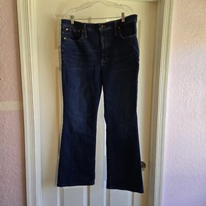 Madewell Skinny Flare Jeans Size 33 Stretch High Rise Magic Pockets Denim Office - Picture 1 of 8