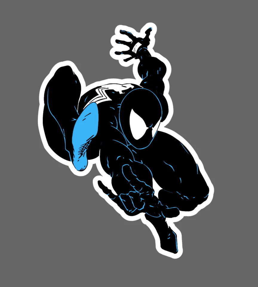 Black Suited Symbiote Spider-Man Sticker Decal - Image 1 of 1