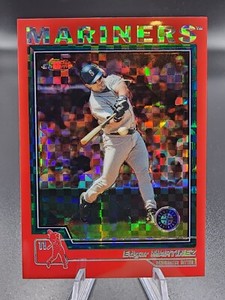 2004 Topps Chrome Red XFractor #388 Edgar Martinez Seattle Mariners HOF 61 Made