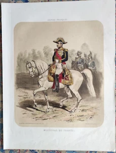 Lithographie - LALAISSE Empire Français Garde impériale Maréchal de France - Picture 1 of 1