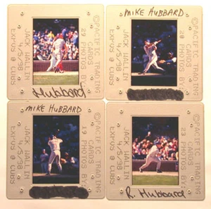 MLB Chicago Cubs 1998 Mike Hubbard 4 fotos diapositivas negativas por J. Wallin - Imagen 1 de 1