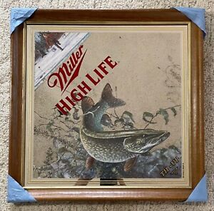 Miller High Life Northern Pike Mirror - Mint in Box - Series Iii - Tip-Up