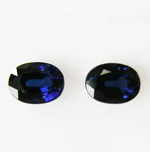 2.48ct!! BLUE SAPPHIRES MATCHING PAIR EXPERTLY FACETED IN GERMANY+CERT AVAILABLE - Picture 1 of 1
