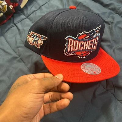 Mitchell & Ness Houston Rockets Men's Snapback Hat Blue - Image 1 of 2