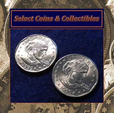 Two (2) Susan B. Anthony Dollar Coins BU 1999 P & D #3578 - Image 1 of 4