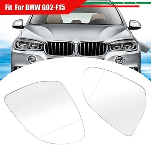 LH+RH SIDE MIRROR GLASS w/Backing Heated for BMW X3 X4 X5 X6 F15 F16 G01 G02 2pc - Picture 1 of 8
