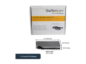 StarTech.com CDPVDHDMDPSG USB-C Multiport Video Adapter - Aluminum - USB Type C - Picture 1 of 4