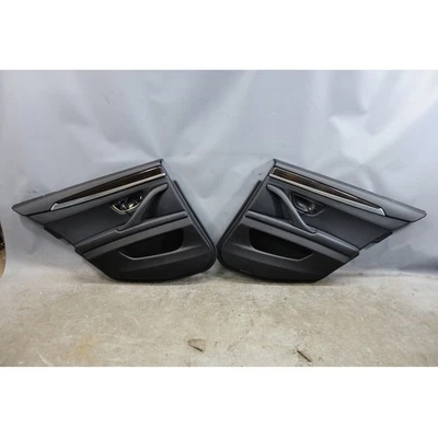 2011-2016 BMW F10 5-Series Sedan Rear Interior Door Panel Trim Pair Black OEM — 第 1/4 张图片