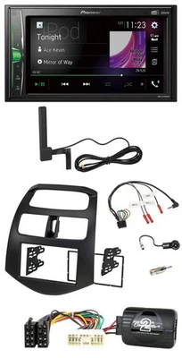 Pioneer MP3 DAB Lenkrad 2DIN Bluetooth Autoradio für Chevrolet Spark KLM 2012-20 - Bild 1 von 4