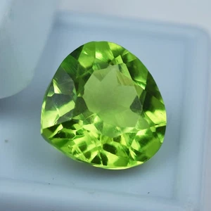 AA+ Qualità 10,80 Ct Peridoto Verde Forma Pera Naturale Gemma Sciolta - Foto 1 di 7