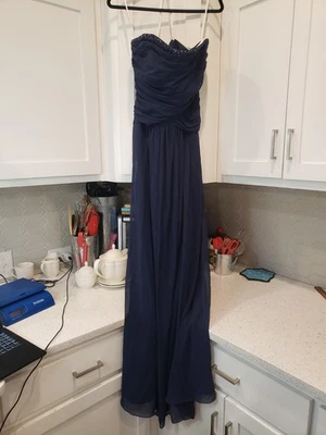 Vestido de noche/promoción de gasa sin tirantes para mujer talla 14-B2 JASMINE NUEVO CON ETIQUETAS Foto 1 de 4