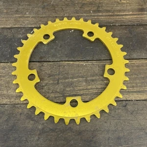 Vintage Sugino BMX 38T Chainring Gold 110 BCD NOS NEW Japan Old School Cruiser - Picture 1 of 9