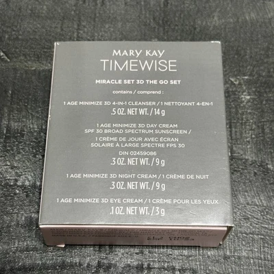 MARY KAY: TIMEWISE MIRACLE SET 3D ~ THE GO/TRAVEL SET ~ Exp 10/23 - Image 1 of 4