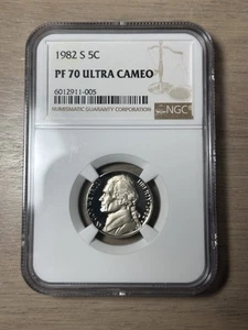 1982 S 5c Nickel PF 70 Ultra Cameo Certified By NGC - Picture 1 of 4