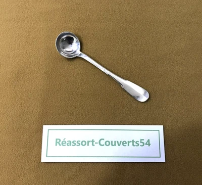 cuillère / louche à moutarde en argent massif 1er COQ modèle UNIPLAT no Minerve - Photo 1/4