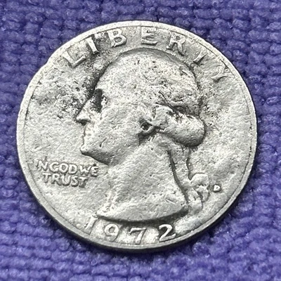  1972 D Philadelphia Quarter ERROR Lamination Flaw ON The REVERSE SIDE EDGE  - Image 1 of 4