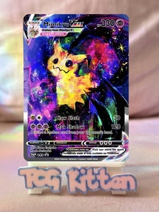 *CUSTOM* Mimikyu VMAX TKP040 Cracked Ice Holo Handmade Proxy Card TCGKITTEN - Picture 1 of 2
